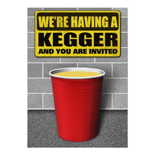 Kegger Invitations (front side)