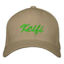 Keifi Green embroidered hats by Keifi_ICC Keifi Green embroidered hats