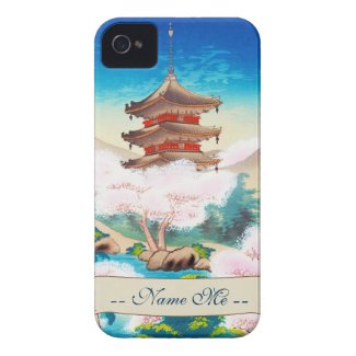 Keisui Pagoda in Spring japanese oriental scenery iPhone 4 Cases