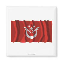 Kelantan waving flag magnet