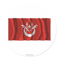 Kelantan waving flag stickers