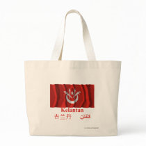 Kelantan waving flag with name bag
