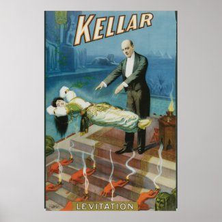 Kellar ~ Levitation Vintage Magic Act print