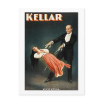 Kellar the Magician Levitation - Vintage Ad Post Card