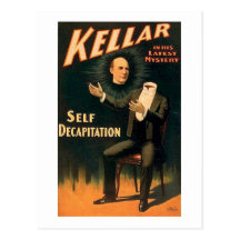 Kellar the Magician - Self Decapitation - Vintage Post Cards