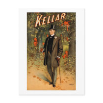 Kellar the Magician with Devils - Vintage Ad Postcard