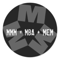 Kellogg MMM Logo Sticker:  MMM = MBA + MEM