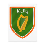 Kelly family crest kelly family name post cards