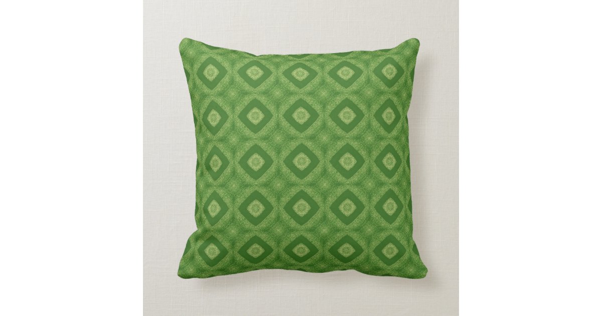 Kelly Green Double Diamond Pattern D023 Throw Pillow Zazzle