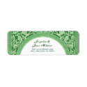 KELLY GREEN Floral Arch Wedding Address label