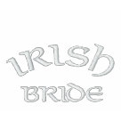 ladies_fitted_polo - Kelly green polo shirt with IRISH Bride in white macedon font  Great bridal shower gift for the Irish bride to be.