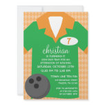 Kelly Green Join the Team Bowling Birthday Party invitations