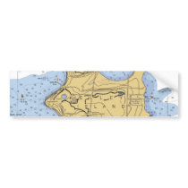 Kelly Island, OH Nautical Chart bumper stickers