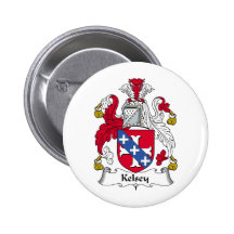 Kelsey Family Crest Pinback Buttons