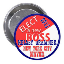 Kelsey GRammer NYC Mayor 2013 Button