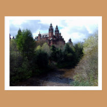 Kelvingrove Museum and River Kelvin Postcard postcards