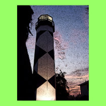 Kemah Lighthouse at Sunset poster posters