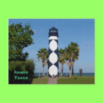 Kemah, TX  Lighthouse postcard - customized postcards