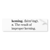 Keming bumper stickers