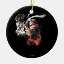 Ken Vs. Ryu Christmas Tree Ornaments