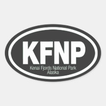 Kenai Fjords National Park Oval Stickers