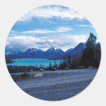 Kenai Mountains Round Sticker