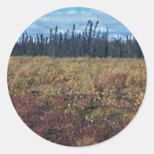 Kenai National Wildlife Refuge Landscape Round Sticker