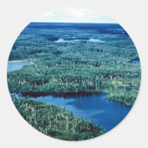 Kenai Refuge Lowland Lakes Round Sticker