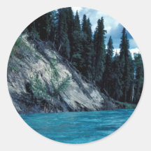 Kenai River Riverbank Round Sticker