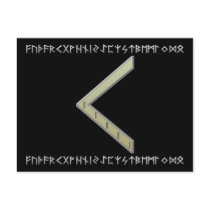 Kenaz Rune gold Postcards