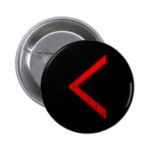 Kenaz Rune red Pin