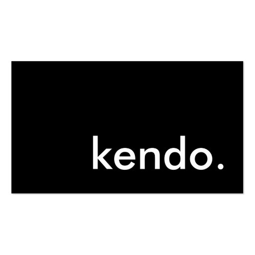 kendo. business card template (front side)