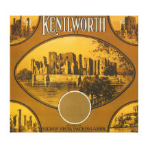 Kenilworth Orange LabelRiverside, CA Canvas Print