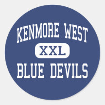 Kenmore West - Blue Devils - High - Buffalo Round Sticker