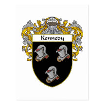 Kennedy Coat of Arms (Mantled) Postcard