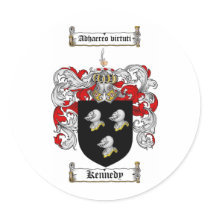 KENNEDY FAMILY CREST - KENNEDY COAT OF ARMS stickers by heraldics KENNEDY FAMILY CREST - KENNEDY COAT OF ARMS stickers