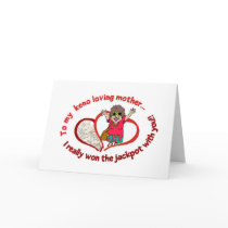Keno cards: message to my Keno loving mother