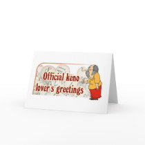 Keno cards: Official Keno Lover's Greetings 