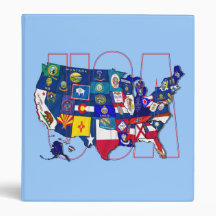 Kentucky Blue hole USA state flag map Binders