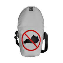 Kentucky Cross Out Symbol Courier Bag
