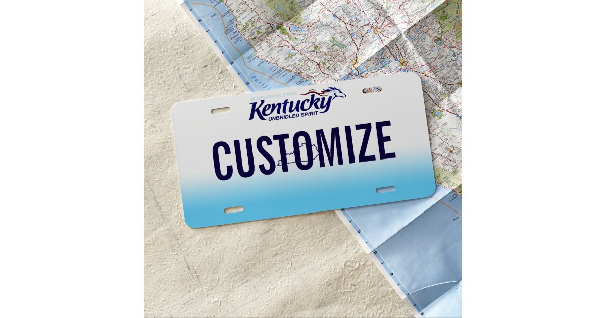 Kentucky Custom License Plate Zazzle