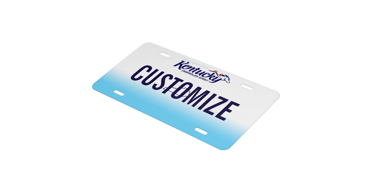 Kentucky Custom License Plate Zazzle