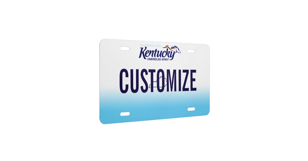 Kentucky Custom License Plate | Zazzle