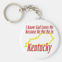 Kentucky - God Loves Me Keychains