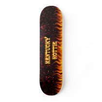 Kentucky Hottie fire and red marble heart. skateboards