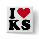 KENTUCKY - I LOVE KS - I LOVE KANSAS buttons