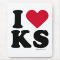 KENTUCKY - I LOVE KS - I LOVE KANSAS mousepads by humortees KENTUCKY - I LOVE KS - I LOVE KANSAS mousepads