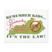 Kentucky Ice Cream Law postcards