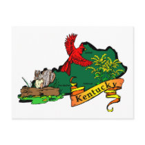 Kentucky map 2 postcards