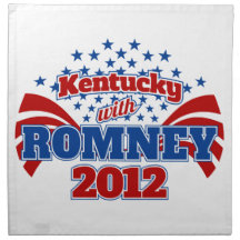 Kentucky with Romney 2012 Printed Napkins